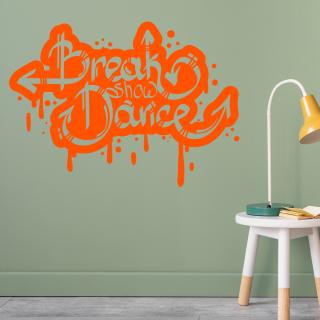 Samolepka Break Dance Barva: oranžová, Velikost: 100 x 72 cm
