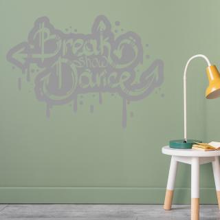 Samolepka Break Dance Barva: šedá, Velikost: 40 x 29 cm