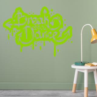 Samolepka Break Dance Barva: zelená, Velikost: 60 x 43 cm