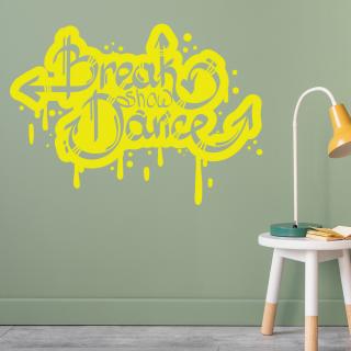 Samolepka Break Dance Barva: žlutá, Velikost: 100 x 72 cm