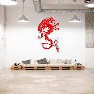 Samolepka Drak Barva: červená, Velikost: 100 x 157 cm