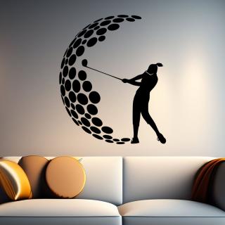 Samolepka Golf Barva: černá, Velikost: 100 x 82 cm