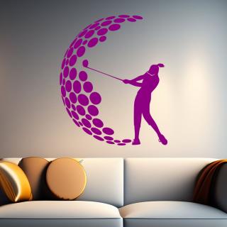 Samolepka Golf Barva: fialová, Velikost: 80 x 66 cm