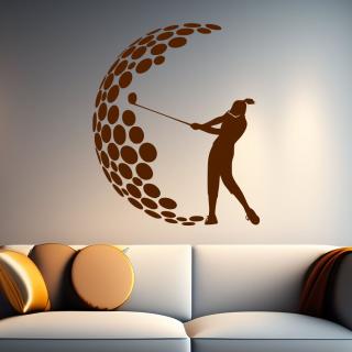 Samolepka Golf Barva: hnědá, Velikost: 100 x 82 cm