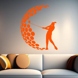 Samolepka Golf Barva: oranžová, Velikost: 100 x 82 cm
