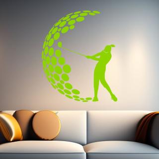Samolepka Golf Barva: zelená, Velikost: 40 x 48 cm