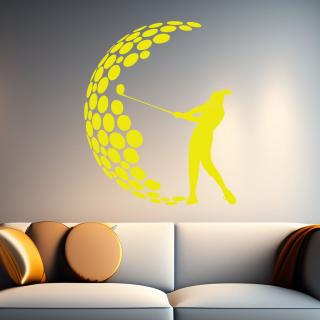 Samolepka Golf Barva: žlutá, Velikost: 100 x 82 cm