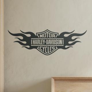 Samolepka Harley Davidson oheň