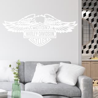 Samolepka Harley Davidson orel Barva: bílá, Velikost: 40 x 18 cm