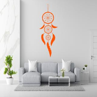 Samolepka Indiánský lapač snů Barva: oranžová, Velikost: 100 x 288 cm