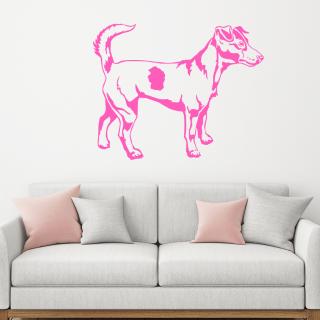 Samolepka Jack Russell Terrier Barva: růžová, Velikost: 100 x 80 cm