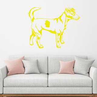 Samolepka Jack Russell Terrier Barva: žlutá, Velikost: 40 x 32 cm