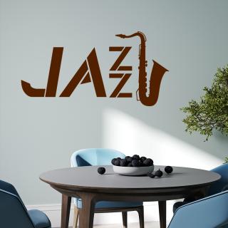 Samolepka Jazz Barva: hnědá, Velikost: 80 x 41 cm
