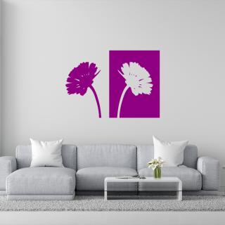 Samolepka Kopretiny Barva: fialová, Velikost: 60 x 43 cm