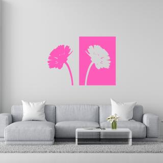 Samolepka Kopretiny Barva: růžová, Velikost: 100 x 72 cm