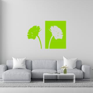 Samolepka Kopretiny Barva: zelená, Velikost: 100 x 72 cm