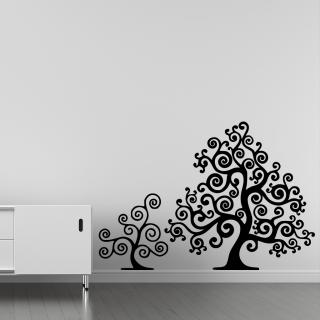 Samolepka Malý a Velký strom Barva: černá, Velikost: 100 x 69 cm