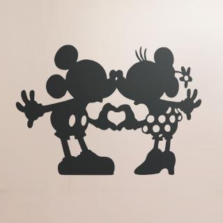 Samolepka Mickey a Minnie černá