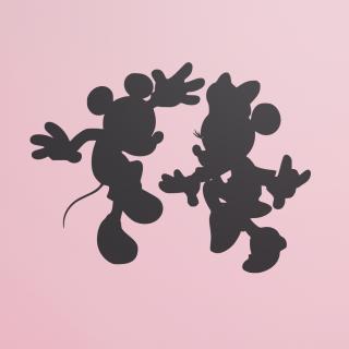Samolepka Mickey a Minnie tančí