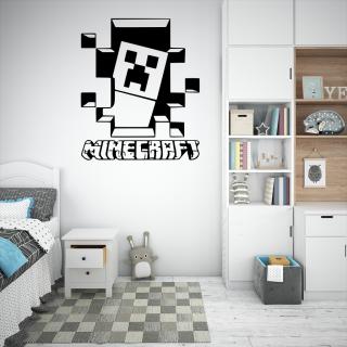 Samolepka Minecraft hra Barva: černá, Velikost: 100 x 119 cm