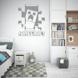 Samolepka Minecraft hra Barva: šedá, Velikost: 100 x 119 cm