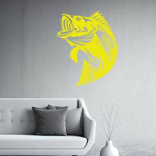 Samolepka Okoun Říční Barva: žlutá, Velikost: 100 x 79 cm