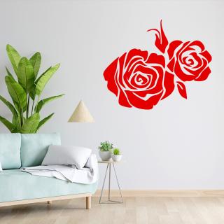 Samolepka Růže Barva: červená, Velikost: 33 x 40 cm