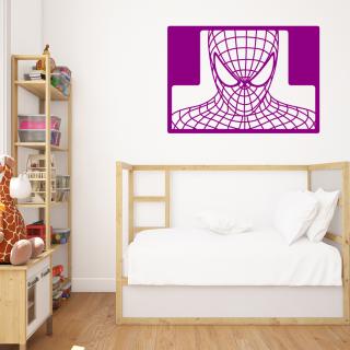 Samolepka Spiderman portrét Barva: fialová, Velikost: 80 x 57 cm