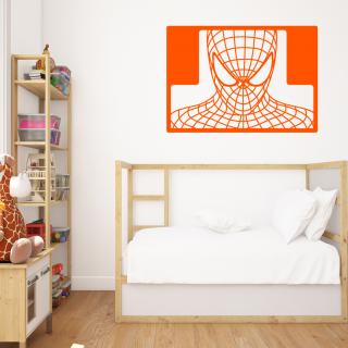 Samolepka Spiderman portrét Barva: oranžová, Velikost: 40 x 28 cm