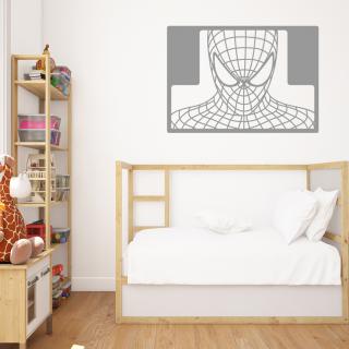 Samolepka Spiderman portrét Barva: šedá, Velikost: 60 x 42 cm