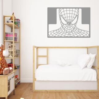 Samolepka Spiderman portrét Barva: šedá, Velikost: 80 x 57 cm