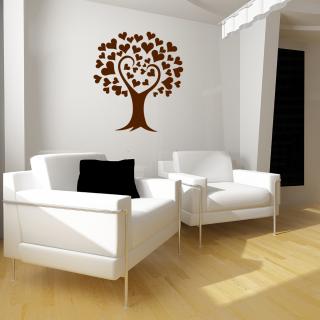Samolepka Strom lásky Barva: hnědá, Velikost: 100 x 142 cm