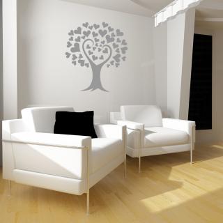 Samolepka Strom lásky Barva: šedá, Velikost: 100 x 142 cm