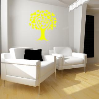Samolepka Strom lásky Barva: žlutá, Velikost: 100 x 142 cm