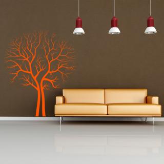 Samolepka Strom na podzim Barva: oranžová, Velikost: 100 x 118 cm