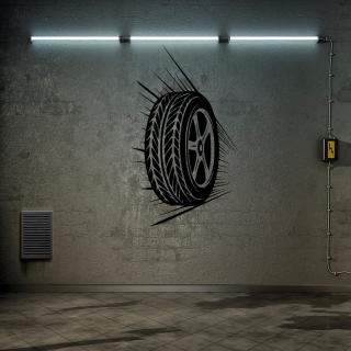 Samolepka Závodní pneumatika Barva: černá, Velikost: 60 x 102 cm