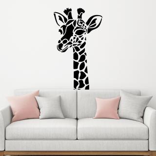 Samolepka Žirafa hlava Barva: černá, Velikost: 100 x 60 cm