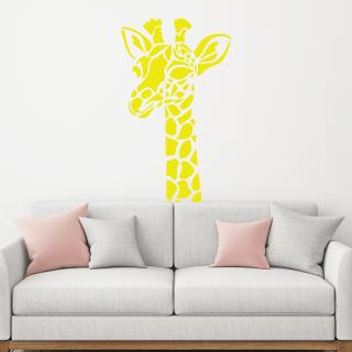 Samolepka Žirafa hlava Barva: žlutá, Velikost: 100 x 60 cm