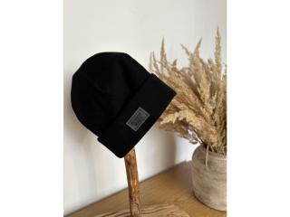 Dětská ribbed beanie Barva: Černá, Velikost: 38-43