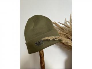 Dětská ribbed beanie Barva: Oliva, Velikost: 48-53