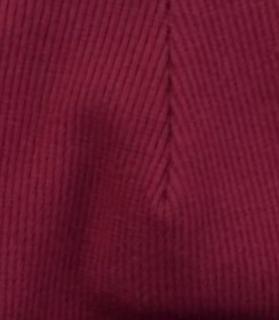 Krátké žebrované šaty s mini rukávkem Barva: Vínová, Velikosti: S/M