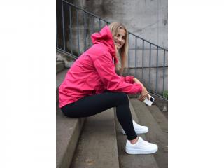 Lehká softshellová bunda s klokaní kapsou Barva: MAGENTA, Velikost: L