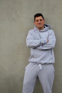 Pánská mikina URBAN Barva: Šedý melír, Velikost: L