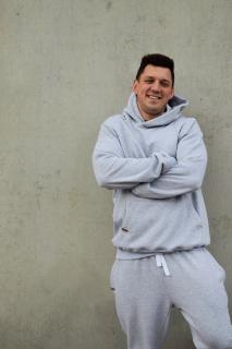 Pánská mikina URBAN Barva: Šedý melír, Velikost: XL