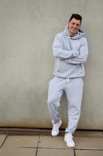 Pánské tepláky URBAN Barva: Šedý melír, Velikost: XL