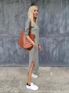 Simple dress Barva: Khaki, Velikosti: Na míru