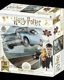 3D Puzzle Harry Potter: Létající vůz Ford Anglia rodiny Weasleyových (61 x 46 cm)