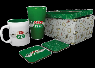 Dárkový set Přátelé: Central perk (Sklenice 500 ml, Hrnek 300 ml, 2 podtácky, dárkový box)