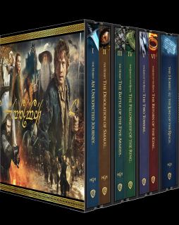 Kolekce Středozemě (Trilogie Pán Prstenů a Hobit, Prodloužené verze i kinosestřihy, 4k Ultra HD Blu-ray + Blu-ray, 31 disků)