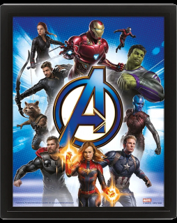 Lentikulární 3D Obraz Marvel: Avengers (23 x 28 cm)